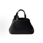 PRADA enamel metal triangular logo detachable and adjustable shoulder strap single-shoulder crossbody handbag, medium size for women, black